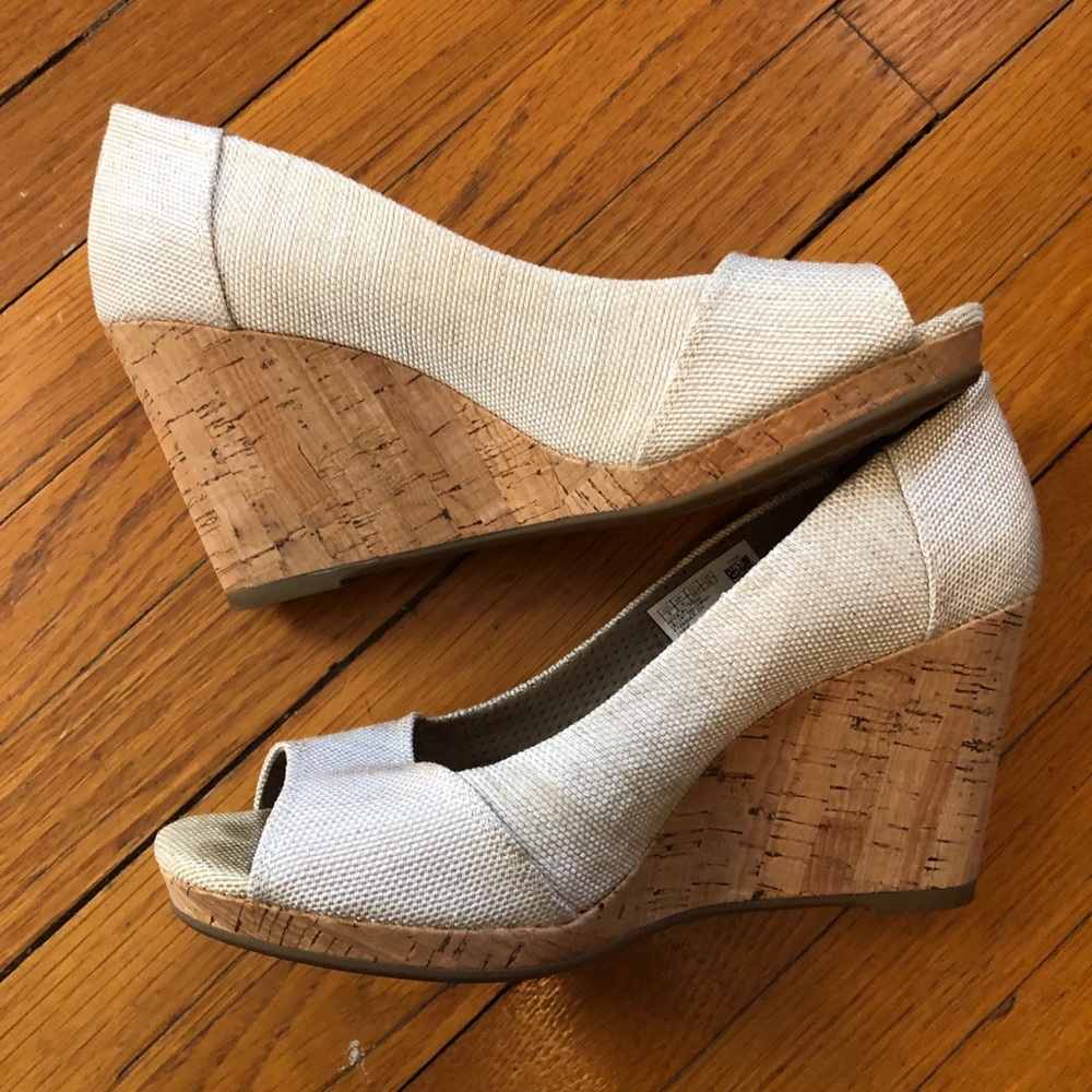 Toms. Worn 1 time. Size 8.
